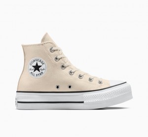 Beige Converse Chuck Taylor All Star Lift Women's Platform Sneakers | NZ HJVYR9421