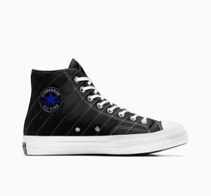 Black Converse Chuck 70 Quilted Men's High Tops | NZ GKZYC2316