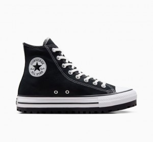 Black Converse Chuck Taylor All Star City Trek Women's High Tops | NZ XNAYF5432