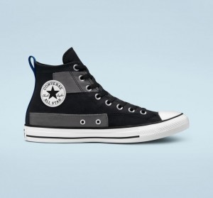 Black Converse Chuck Taylor All Star Desert Patchwork Men's High Tops | NZ DVFZC6947