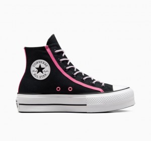 Black Converse Chuck Taylor All Star Lift Utility Twist Women's Platform Sneakers | NZ JDSIW6485