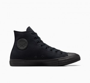 Black Converse Chuck Taylor All Star Men's High Tops | NZ RMVLB3975