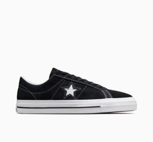 Black Converse Cons One Star Pro Men's Skate Shoes | NZ KSFDY0764