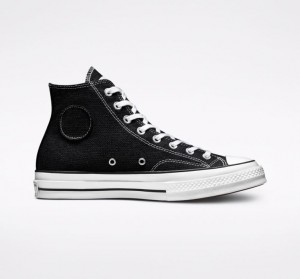 Black Converse X Stüssy Chuck 70 Women's High Tops | NZ LPTED8910