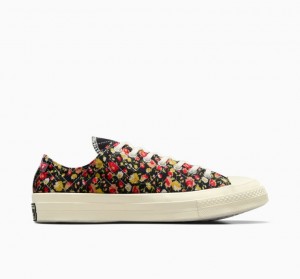 Black / Multicolor Converse Upcycled Floral Chuck 70 Men's Low Tops | NZ TMAHU3847