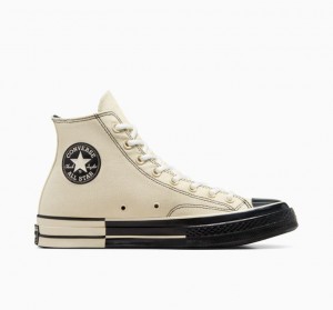 Black / White Converse Chuck 70 Women's High Tops | NZ YOATF5187