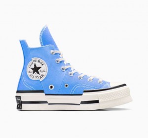 Blue Converse Chuck 70 Plus Men's High Tops | NZ LKSMB0918