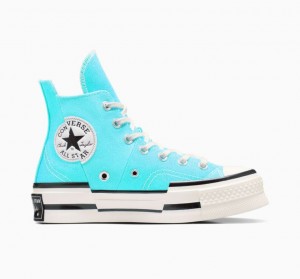 Blue Converse Chuck 70 Plus Women's High Tops | NZ ZHXMF9126