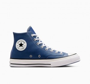 Blue Converse Chuck 70 Surplus Leather Men's High Tops | NZ NBCJM9418