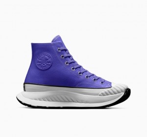 Blue Converse Chuck Taylor 70 At-cx Leather Women's High Tops | NZ TAHOU1264