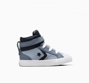 Blue Converse Pro Blaze Strap Leather Kids' High Tops | NZ MYQFW8714