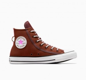 Brown Converse Chuck Taylor All Star Utility Twist Women's High Tops | NZ IEFSC0812