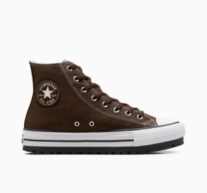 Chocolate Converse Chuck Taylor All Star City Trek Women's High Tops | NZ IHMCD5478