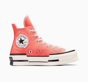 Coral Converse Chuck 70 Plus Men's High Tops | NZ PCVHZ5134