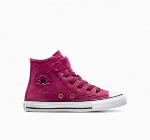 Fuchsia Converse Chuck Taylor All Star Easy On Velvet Kids' High Tops | NZ SPXCJ9634