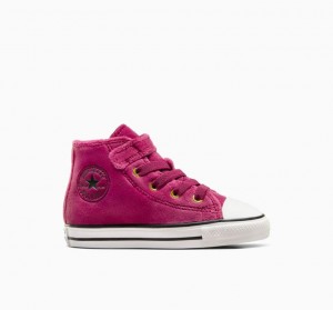 Fuchsia Converse Chuck Taylor All Star Easy On Velvet Kids' High Tops | NZ JLMRW0984