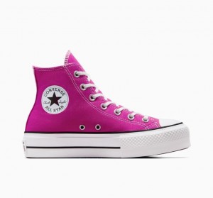 Fuchsia Converse Chuck Taylor All Star Lift Women's Platform Sneakers | NZ XFJSM1842