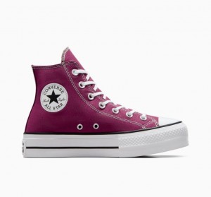 Fuchsia Converse Chuck Taylor All Star Lift Seasonal Color Women's Platform Sneakers | NZ UROGY1749