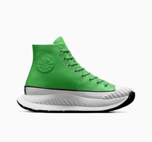 Green Converse Chuck Taylor 70 At-cx Leather Men's High Tops | NZ SMGKC1732