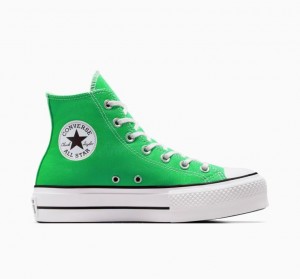 Green Converse Chuck Taylor All Star Lift Women's Platform Sneakers | NZ UIBXD7546