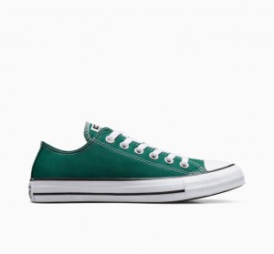 Green Converse Chuck Taylor All Star Men's Low Tops | NZ QZJYF7132