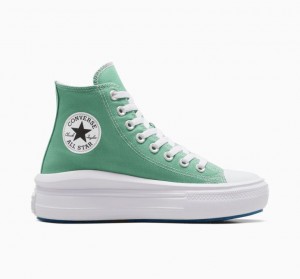 Green Converse Chuck Taylor All Star Move Seasonal Color Women's Platform Sneakers | NZ APTZI3785