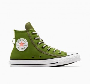 Green Converse Chuck Taylor All Star Utility Twist Women's High Tops | NZ PCIKJ0259