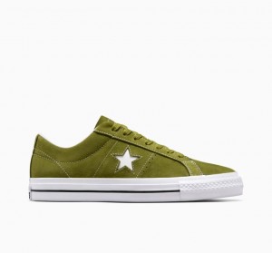 Green Converse One Star Pro Men's Skate Shoes | NZ XVFYI3074