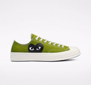 Green Converse X Comme Des Garçons Play Chuck 70 Men's Low Tops | NZ ADYVE8241