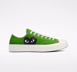 Green Converse X Comme Des Garçons Play Chuck 70 Men's Low Tops | NZ HIATR9758