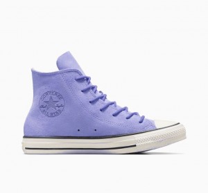 Lavender Converse Chuck Taylor All Star Mono Suede Women's High Tops | NZ BSXPE8296