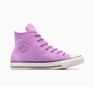 Lavender Converse Chuck Taylor All Star Mono Suede Women's High Tops | NZ CJLTK4296