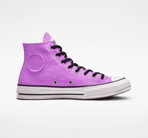 Lavender Converse X Stüssy Surfman Chuck 70 Women's High Tops | NZ MQTOS6417