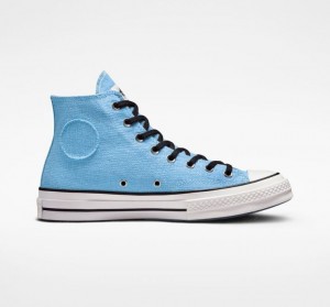 Light Blue Converse X Stüssy Surfman Chuck 70 Women's High Tops | NZ MPACJ1348