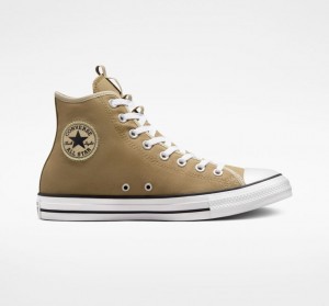 Light Brown Converse Chuck Taylor All Star Earth Tones Women's High Tops | NZ QZIWR2741