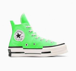 Light Green Converse Chuck 70 Plus Men's High Tops | NZ ZBQHI9623