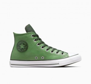 Light Green Converse Chuck Taylor All Star Leather Men's High Tops | NZ JEPIV5739