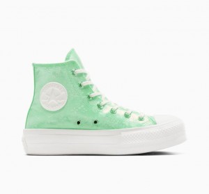 Light Green Converse Chuck Taylor All Star Lift Golden Butterfly Women's Platform Sneakers | NZ BODZJ5314