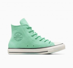 Mint Converse Chuck Taylor All Star Mono Suede Women's High Tops | NZ UZXWD3092