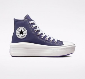 Navy Converse Chuck Taylor All Star Move Women's Platform Sneakers | NZ JZQAN2549