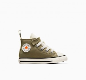 Olive Converse Chuck Taylor All Star Easy On Kids' High Tops | NZ ELYXO1894