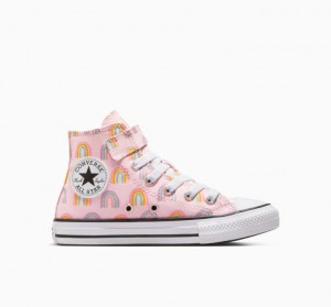 Pink Converse Chuck Taylor All Star Easy-on Rainbows Kids' High Tops | NZ HPLZM6810