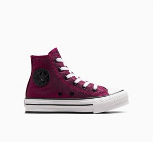 Pink Converse Chuck Taylor All Star Lift Sparkle Kids' Platform Sneakers | NZ MCQFR1032