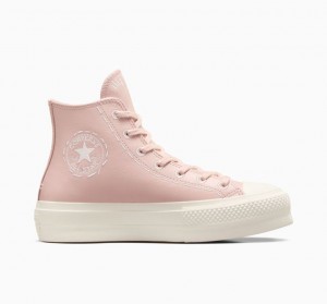 Pink Converse Chuck Taylor All Star Lift Bold Stitch Women's Platform Sneakers | NZ ETSAP0952