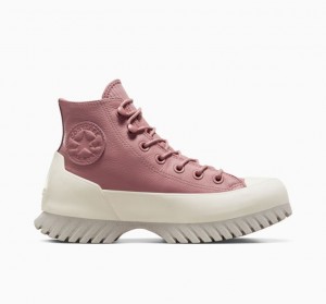 Pink Converse Chuck Taylor All Star Lugged 2.0 Counter Climate Men's High Tops | NZ DAXFJ9123