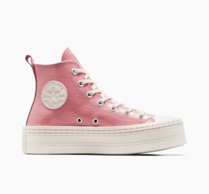 Pink Converse Chuck Taylor All Star Modern Lift Embossed Women's Platform Sneakers | NZ VYFHP3618