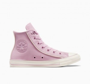 Pink Converse Chuck Taylor All Star Suede Men's High Tops | NZ KYDZG5310