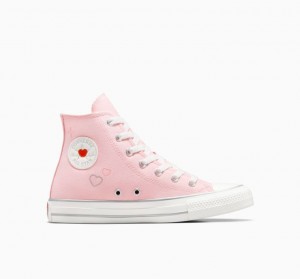 Pink Converse Chuck Taylor All Star Y2K Heart Kids' High Tops | NZ KSCIT1804