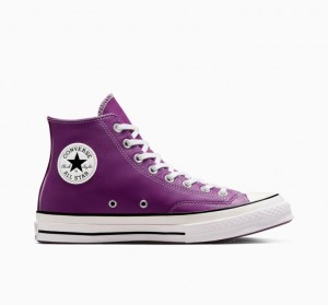 Purple Converse Chuck 70 Surplus Leather Women's High Tops | NZ DXMBW1640