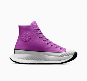 Purple Converse Chuck Taylor 70 At-cx Leather Women's High Tops | NZ JNTVU1796